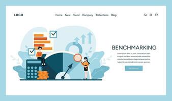 Comparative analysis for business performance enhancement and strategic improvement planning vector