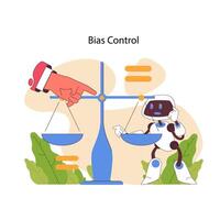 Bias control concept. Flat vector illustration