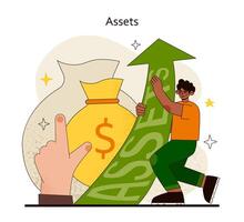 Asset Management concept. Nurturing financial growth through strategic asset allocation. vector