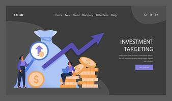 Investment Focus concept. Highlighting strategic financial opportunities vector