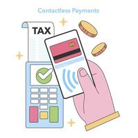 Contactless Payment concept. Flat vector illustration