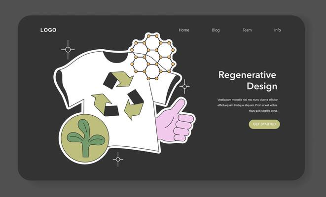 Regenerative Design icon. Flat vector illustration