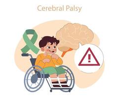 Cerebral Palsy concept. vector