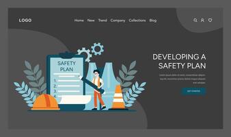 Developing a Safety Plan vector