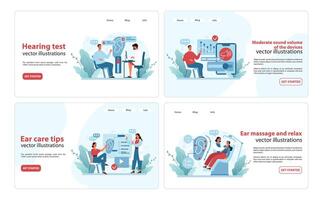 Hearing Care Digital Suite. A collection of vector illustrations ideal for web use.