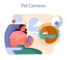 Pet Cameras concept. vector