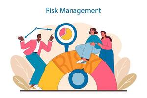 Risk Management in IT project management. Portrays proactive identification vector