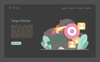 Target Market concept. An engaging visual guide to strategic market targeting vector