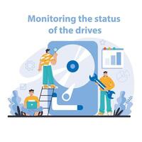 Data storage concept. Flat vector illustration.