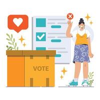 Election. Democratic procedure, citizens choosing political party or candidate vector