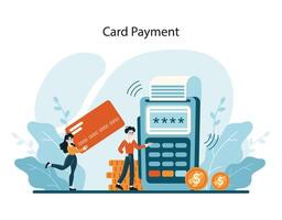 Dynamic portrayal of secure debit and credit card processing at a point of sale vector