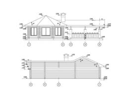 Gazebo frame with bbq grill vector illustration. Detailed architectural plan