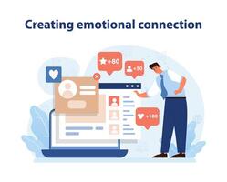 Emotional Connection in Branding. A compelling illustration showing how brands foster. vector