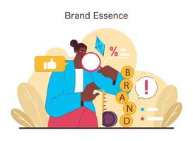 Brand Essence concept. Flat vector illustration