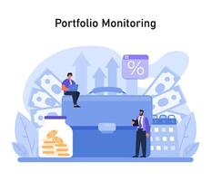 Portfolio Management set. Dynamic monitoring of investment growth vector