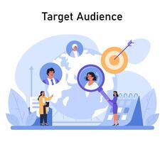 Target Audience concept. Flat vector illustration