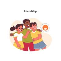 Friendship concept. Flat vector illustration.