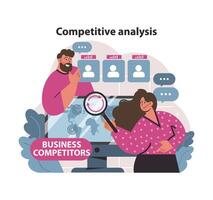 Competitive analysis concept. vector