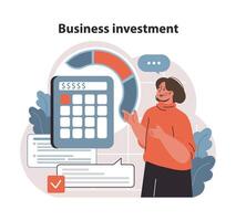 Diversification in business ventures. Flat vector illustration.