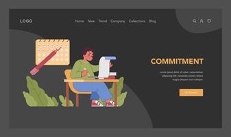 Commitment concept. Flat vector illustration