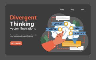 Brainstorming session concept. Flat vector illustration