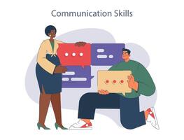 Communication skills concept. vector