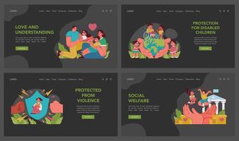 Child rights set. Vector illustration