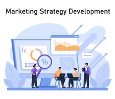 Marketing Strategy Set. Flat vector illustration