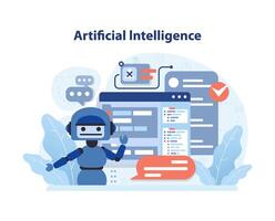 concepto de inteligencia artificial. vector