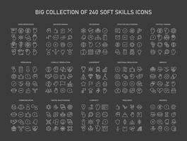 Soft Skills big icons set. vector