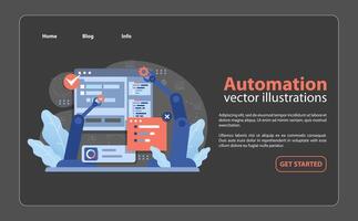 automatización en digital negocio. vector