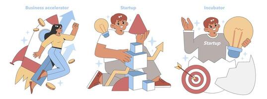 Business Accelerator concept. Vector illustration.