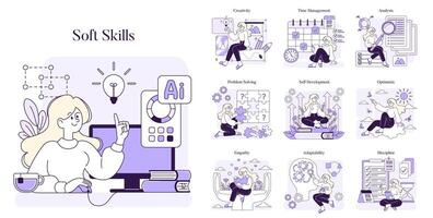 Portrayal of essential interpersonal abilities vector