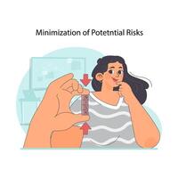 Risk minimization concept. Flat vector illustration