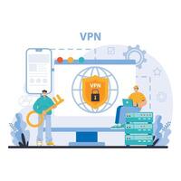 Wi-Fi network. Specialist setting up, developing and maintaining wireless vector