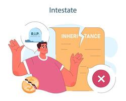 Inheritance. Man uncertain about an intestate estate with broken coin vector