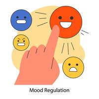 Mood regulation. Emotion balance and resilience skill. EQ development. vector