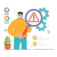 Risk Assessment concept. Flat vector illustration.