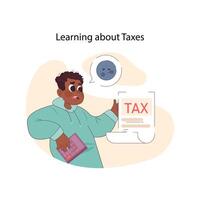 Tax Education concept. Flat vector illustration