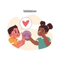 Validation concept. Flat vector illustration