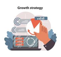 Market penetration concept. Flat vector illustration.