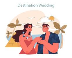 Destination Wedding concept. vector