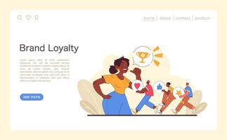 Brand Loyalty concept. Flat vector illustration