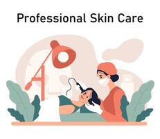 Acne treatment. Dermatology and cosmetology diagnosis and care. vector