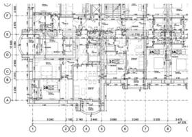 Detailed architectural multistory  building floor plan, apartment layout, blueprint. Vector illustration