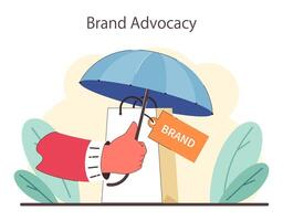 Brand Advocacy concept. Flat vector illustration