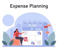 Financial planning. Personal and family budget development, expense vector