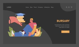 Bursary concept. Flat vector illustration