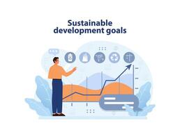 SDG or sustainable development goals set. Global target for better vector