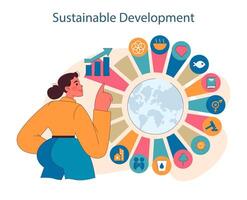 SDG or sustainable development goals. Global target for better future vector